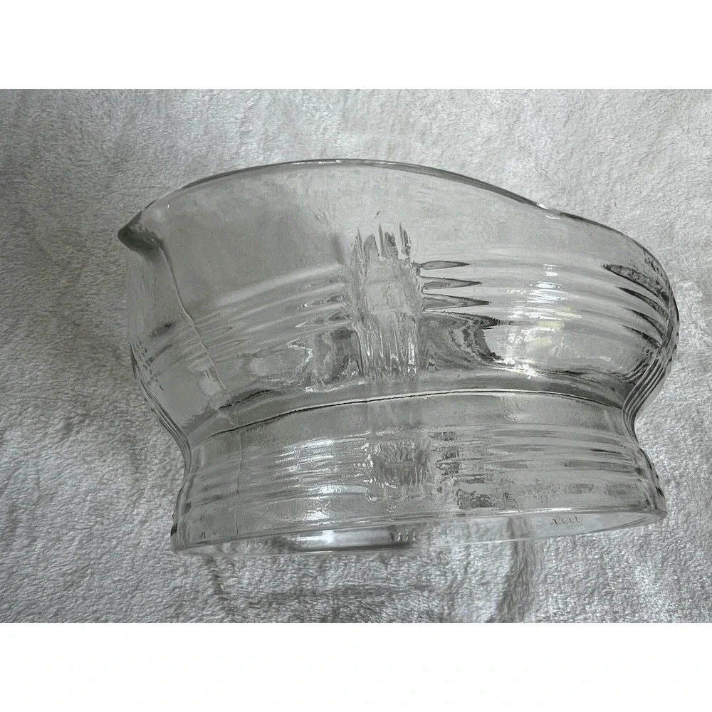 VTG Depression ‎ Glass Hazel Atlas Criss Cross Pattern Clear  Citrus Reamer  6